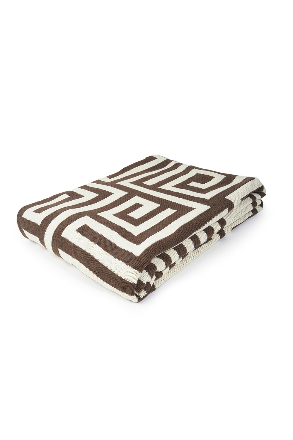 Throw 160x130cm Knitted Collection Dark Brown CEANNIS