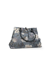 Weekend Bag | Flower Linen Collection | Denim Blue