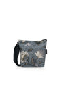 Small Shoulder Bag | Flower Linen Collection | Denim Blue