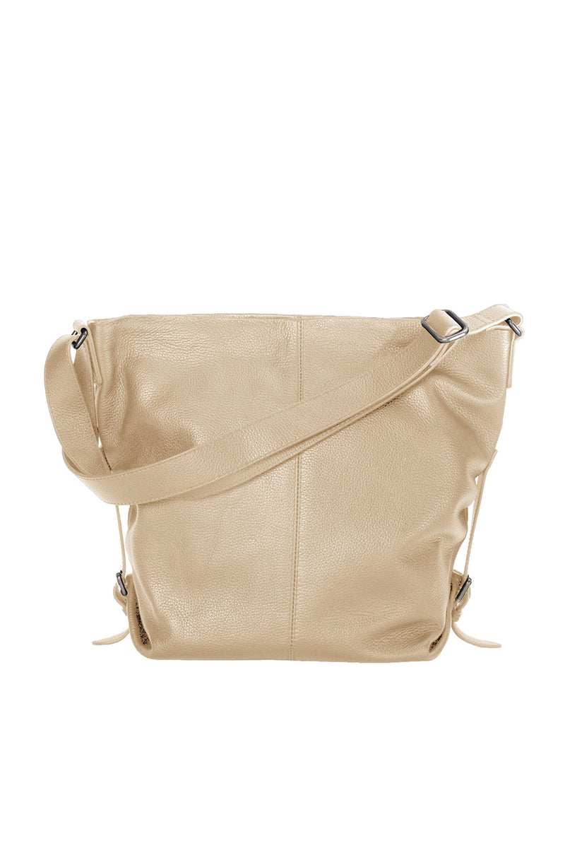 Shoulder Bag | Grained Leather | Sand