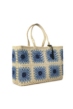 Basket | Grids Crochet | White-Blue