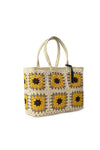 Basket | Grids Crochet | White-Yellow