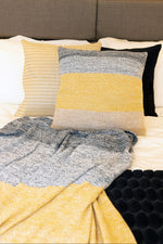 Cushion Cover | Knitted Stripes Collection | Yellow