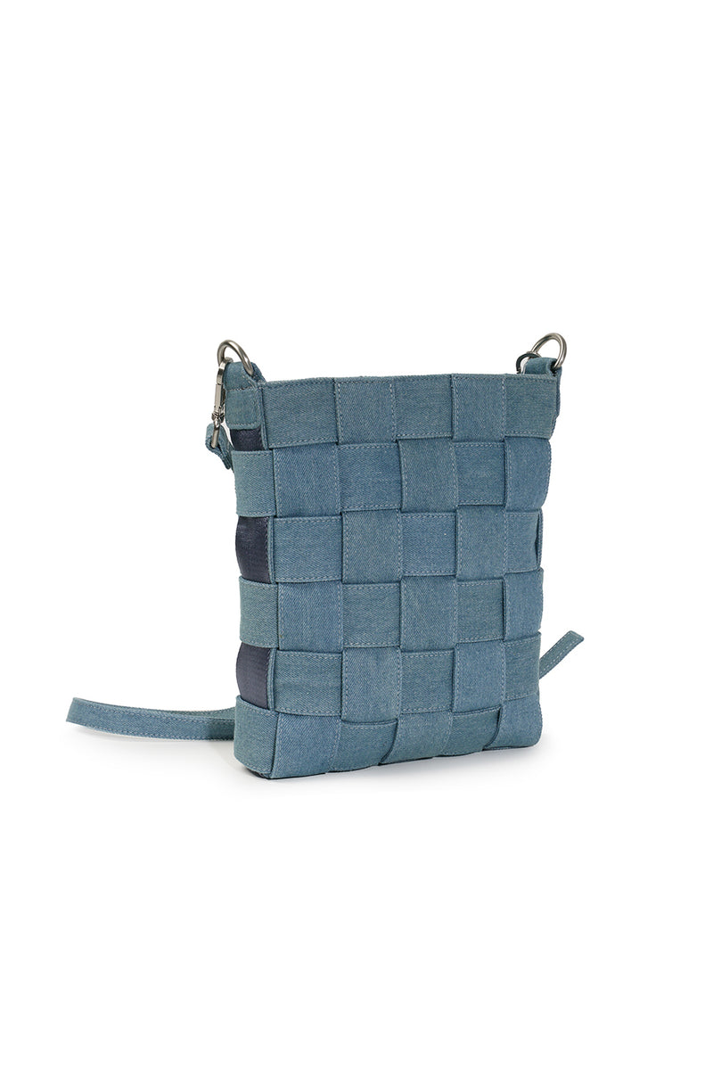  Shoulder Bag | Braided Denim Strap | Blue