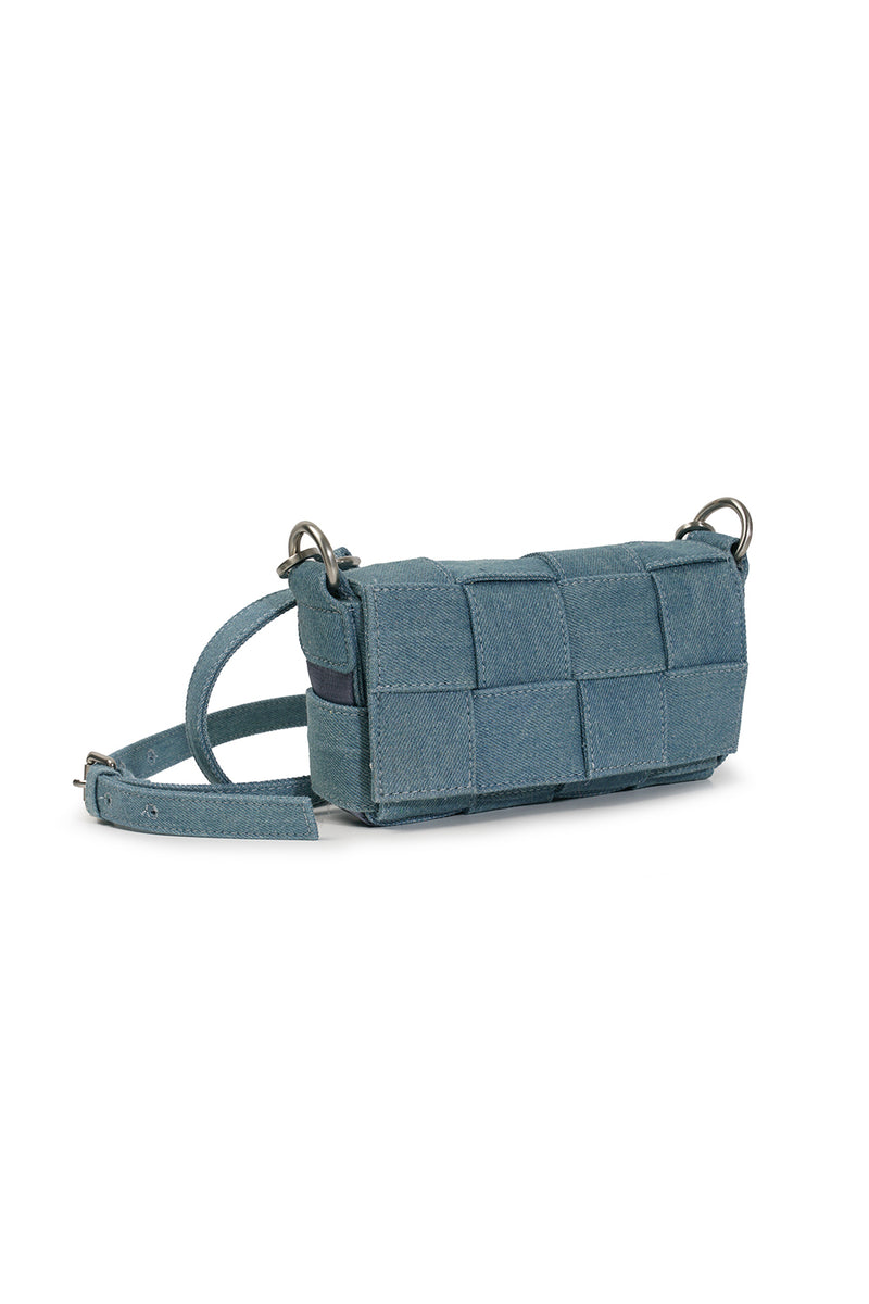 iPhone Bag | Braided Denim Strap | Blue