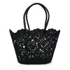 Daisy Crochet Basket | Black