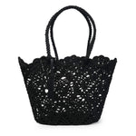 Daisy Crochet Basket | Black