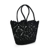 Daisy Crochet Basket | Black