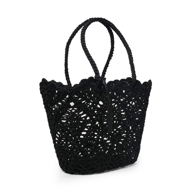 Daisy Crochet Basket | Black