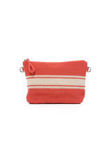 Stripe Cosmetic Bag | Crochet | Orange