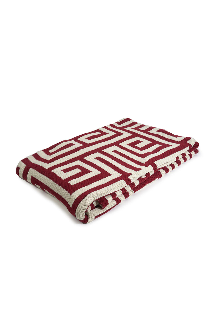 Throw 160x130cm | Knitted Collection | Dark Red