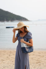 New Shoulder Bag |  Striped | Blue