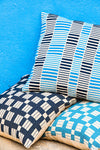 Cushion Cover Stripe Braided | Blue