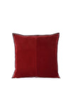 Cushion Cover Striped Edge Velvet | Red