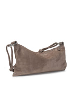 Suede Evening Bag | Knotted Handle | Taupe