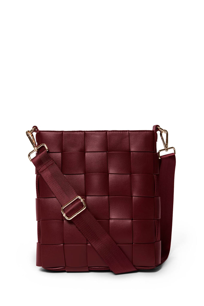 Shoulder Bag Braided Strap | Wine