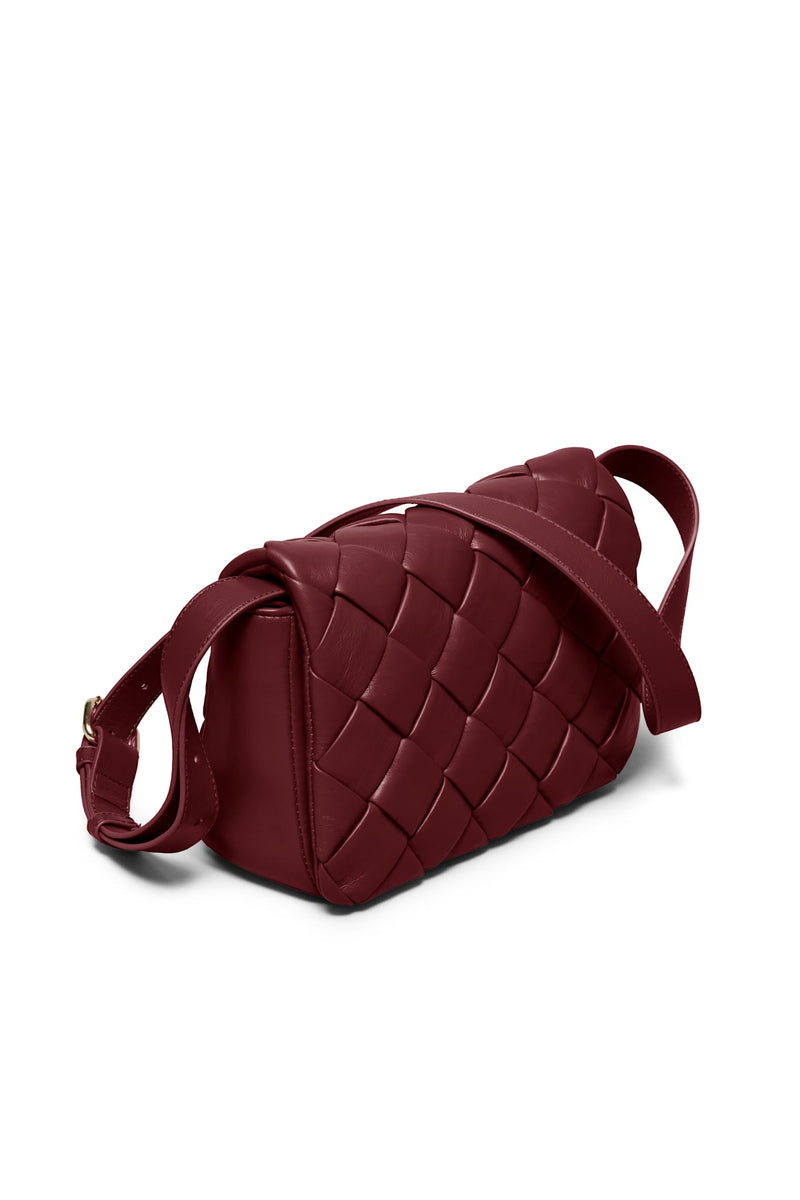 Braided strap Criss Cross Small Bag | Plum