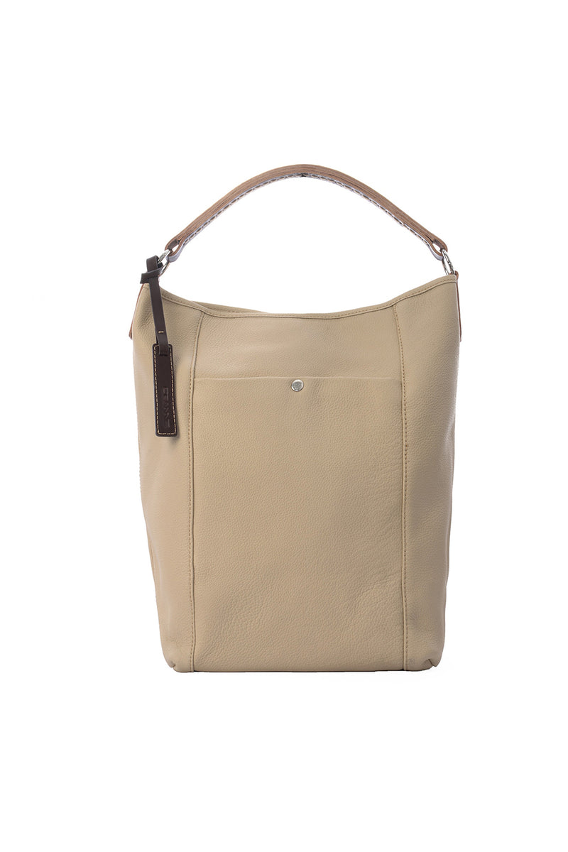 Bucket Bag | Grained Leather | Sand