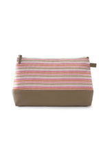 Cosmetic Bag | Striped | Pink