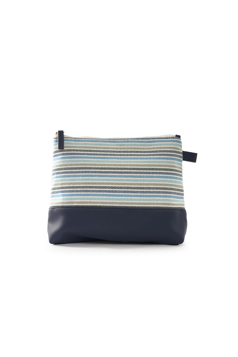 Cosmetic Bag | Striped | Blue