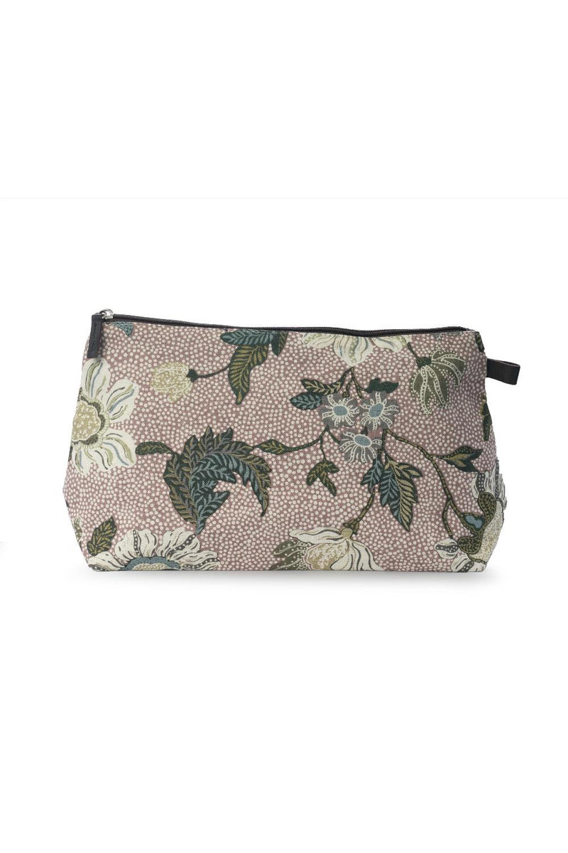 Cosmetic Bag | Flower Linen Collection | Dusty Pink