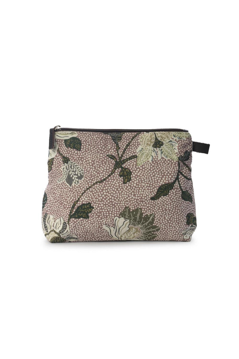 Cosmetic Bag | Flower Linen Collection | Dusty Pink