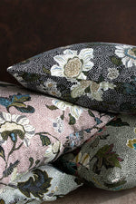Cushion Cover | Flower Linen Collection | Black
