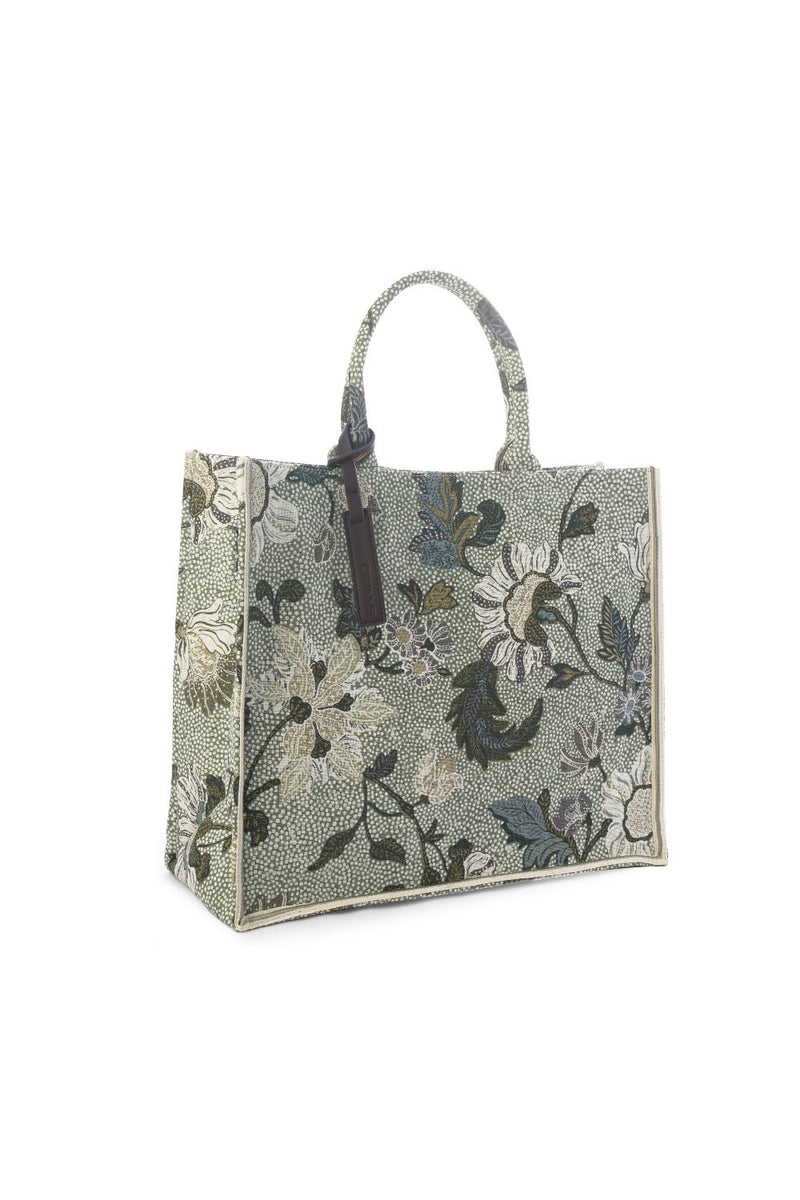  Shopper | Flower Linen Collection | Soft Green