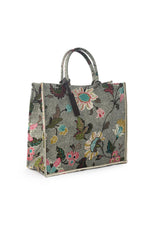 Shopper | Flower Linen Collection | Grey