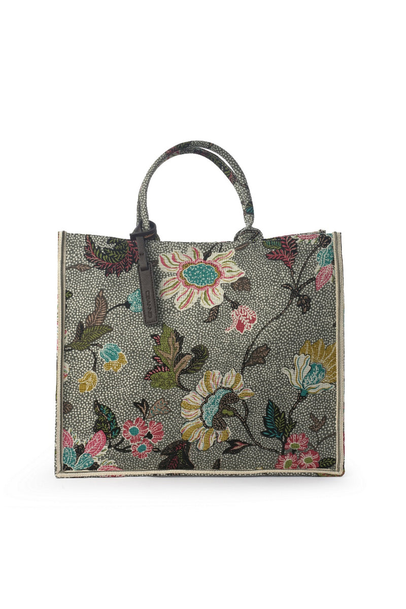 Shopper | Flower Linen Collection | Grey