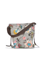 Shoulder Bag | Flower Linen Collection | Grey