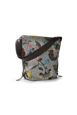 Shoulder Bag | Flower Linen Collection | Grey