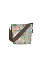 Small Shoulder Bag | Flower Linen Collection | Grey