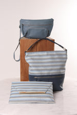 New Shoulder Bag |  Striped | Blue