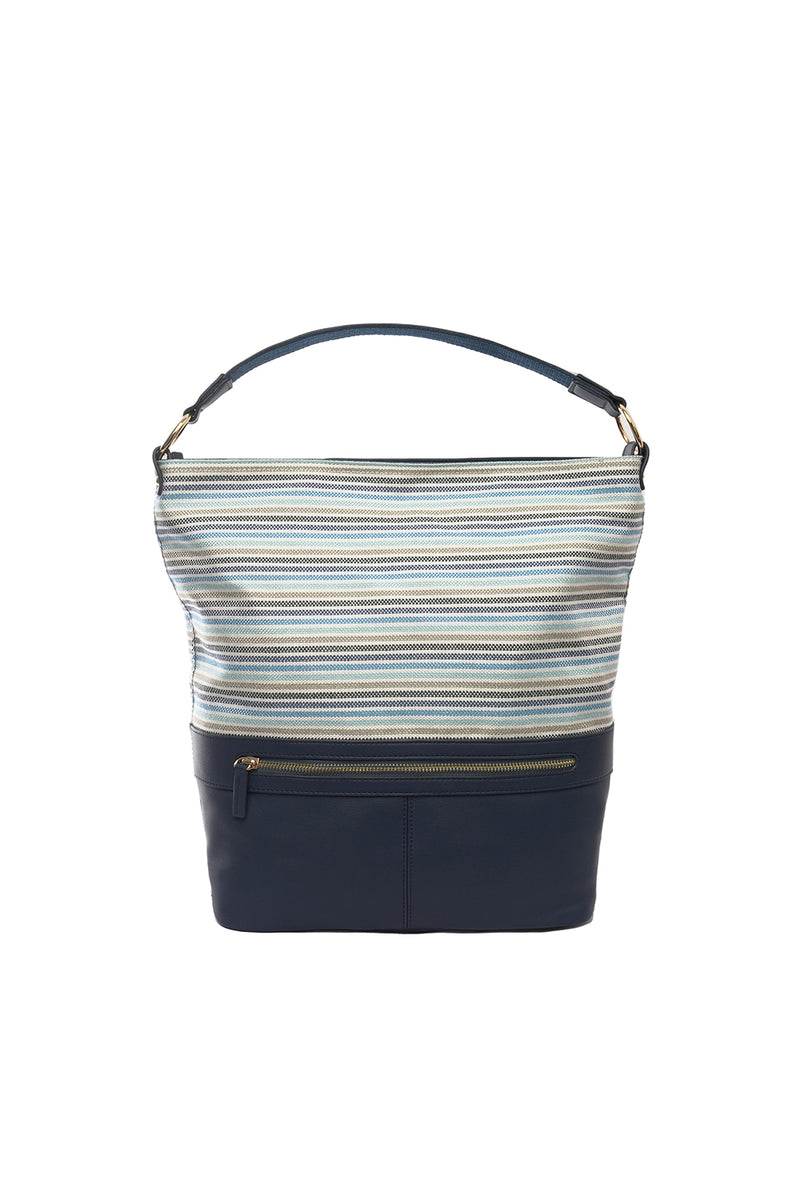 New Shoulder Bag |  Striped | Blue