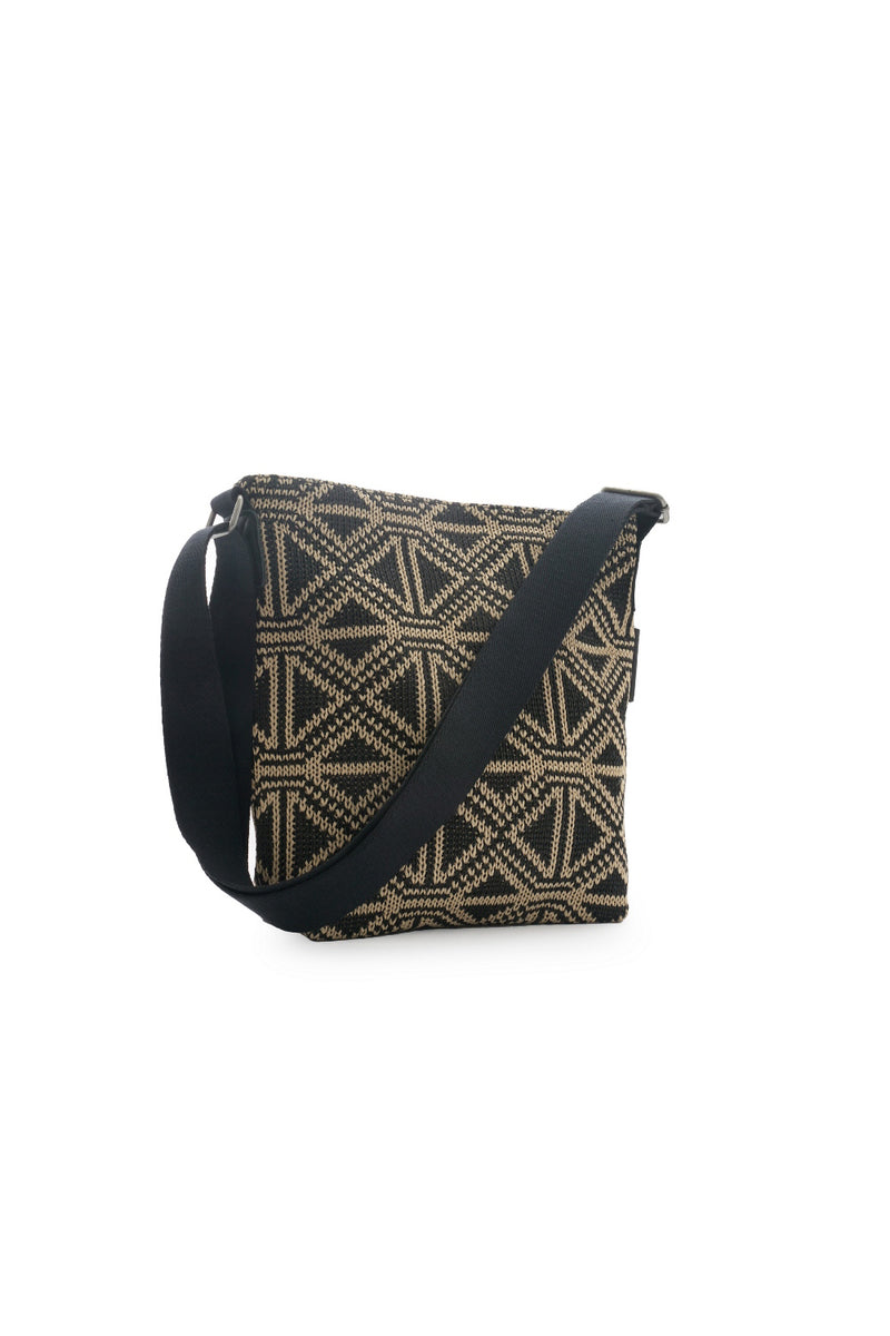 Small Shoulder Bag | Straw Diamond | Black