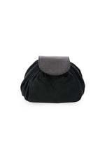 Round Drawstring Bag | JLB Collection | Black-Chocolate
