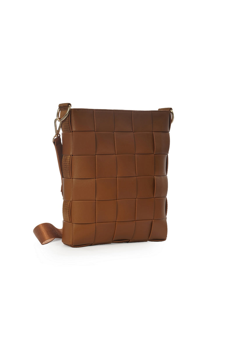 Shoulder Bag | Braided Strap | Brown