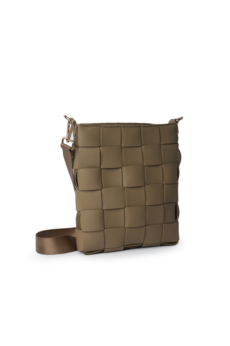 Shoulder Bag | Braided Strap | Taupe