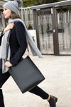  City Bag | Recycled Leather | Black