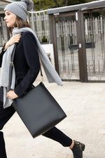  City Bag | Recycled Leather | Black