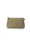 Cosmetic Bag | Soft Quilted Stripes | Taupe