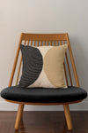 Cushion Cover | Half Circle Braided | Beige-Black