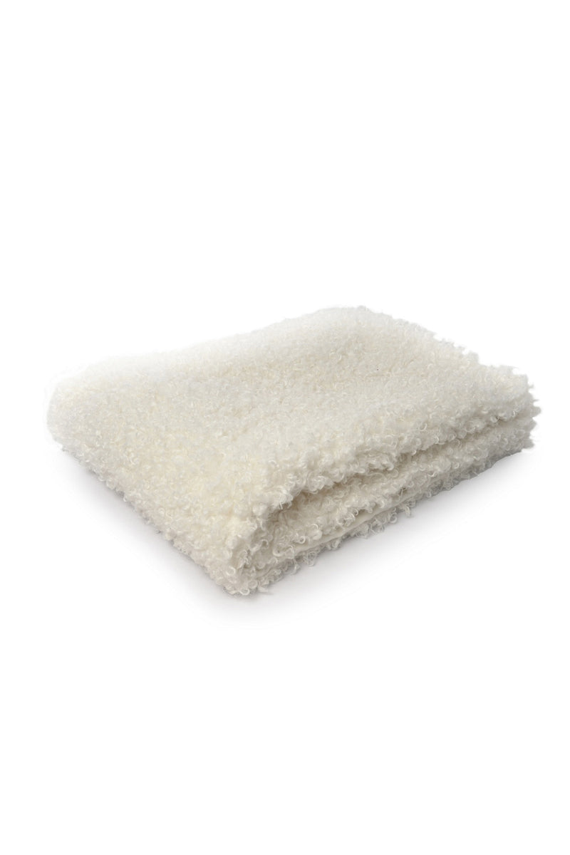 Throw | Curly Lamb Fake Fur Collection | White